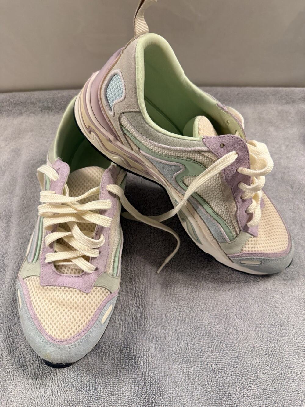 Sandro Paris Pastel Chunky Sneakers Women’s US 7.5 Designer Shoes Multi Color